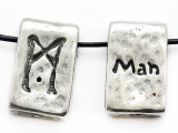 Runestone Astrology Pewter Pendant - "Man" - April (PWR20)