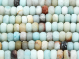 Black Gold Amazonite Faceted Rondelle Gemstone Beads 8mm (GS2751)