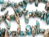 Aqua Terra Jasper Petal Chip Gemstone Beads 7-29mm (GS2852)