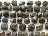 Labradorite Faceted Graduated Gemstone Beads 9-18mm (GS2856)