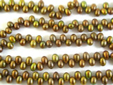 Bronze Metallic End-Drilled Pearl Beads 6mm (PRL104)