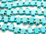 Turquoise Magnesite Elephant Gemstone Beads 19mm (GS2646)