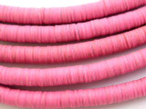 Pink Vinyl Disc Beads 5mm (VY41)