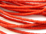 Red Vinyl Disc Beads 2-3mm (VY43)