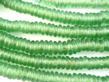 Light Green Donut Recycled Glass Beads 10mm - Africa (RG541)