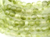 Olive Green & Clear Recycled Glass Beads 14mm - Africa (RG550)