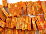 Rust Sponge Coral Graduated Stick Beads 11-45mm (CO513)