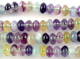 Rainbow Fluorite Rondelle Gemstone Beads 7-8mm (GS2966)