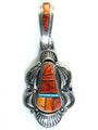 Sterling Silver & Turquoise Native American Pendant 46mm (AP1193)