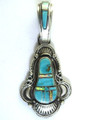 Sterling Silver & Turquoise Native American Pendant 47mm (AP1194)