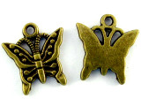 Brass Butterfly - Pewter Pendant 16mm (PW1117)