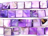 Purple Square Tabular Shell Beads 9mm (SH470)