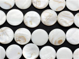 Mother of Pearl Round Tabular Shell Beads 27mm (SH499)