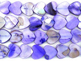 Purple Heart Shell Beads 12mm (SH502)