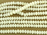 White Bamboo Coral Rondelle Beads 2mm (CO525)
