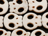 Natural Magnesite Tabular Skull Gemstone Beads 20mm (GS3035)