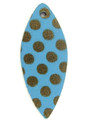 Blue Polka Dot Surfboard Metal Pendant 34mm (RM62)