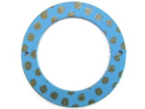Blue Polka Dot Metal Ring 39mm (RM19)