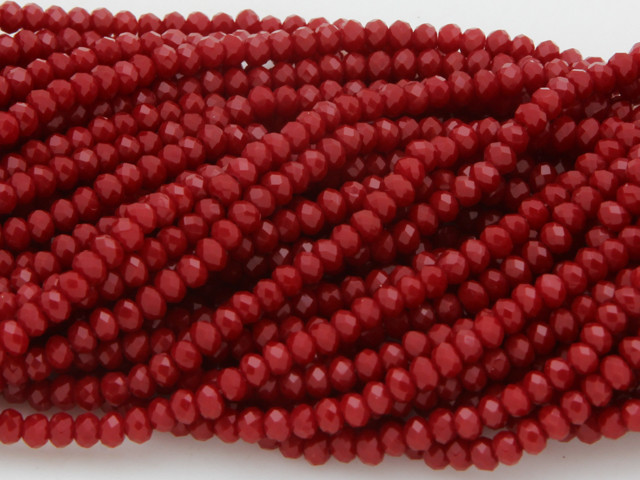 red crystal beads