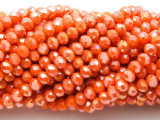 Orange Crystal Glass Beads 6mm (CRY87)