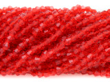 Red Bicone Crystal Glass Beads 4mm (CRY40)