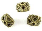 Brass Pewter Bead - Bicone 12mm (PB386)