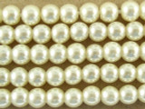 Ivory Glass Pearl Beads 4mm (PG22)