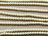 Ivory Glass Pearl Beads 4mm (PG27)