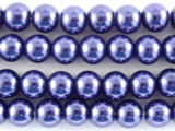 Blue Glass Pearl Beads 6mm (PG31)