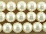 Ivory Glass Pearl Beads 8mm (PG34)