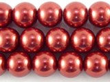 Red Glass Pearl Beads 10mm (PG43)