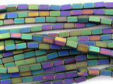 Jeweltone Hematite Square Tube Gemstone Beads 2mm (GS3065)