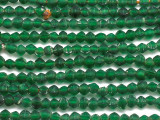Green Bicone Glass Beads - Nepal 6mm (NP476)