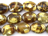 Tiger Fire Agate Oval Tabular Gemstone Beads 20mm (GS3146)