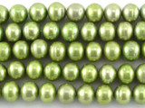 Green Irregular Round Pearl Beads 7mm (PRL139)