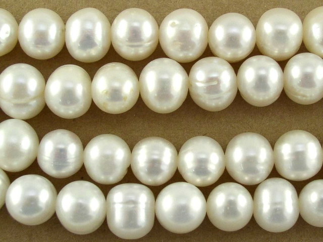 Ivory Potato Pearl Beads 9mm (PRL140 