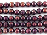 Metallic Purple Potato Pearl Beads 7mm (PRL150)