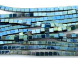 Blue Hematite Cube Gemstone Beads 3mm (GS3164)