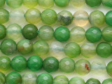 Bright Green Agate Faceted Gemstone Beads 6mm (GS3181)