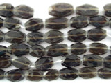 Smoky Quartz Oval Tabular Gemstone Beads 10mm (GS3206)