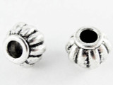 Pewter Bead - Fluted 8mm (PB427)