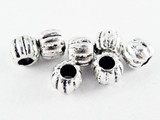 Pewter Bead - Fluted 5mm (PB492)