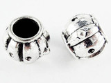 Pewter Bead - Fluted 16mm (PB455)