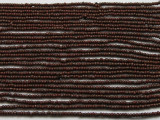 Tiny Brown Glass Beads - 44" strand (JV9052)