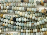 Black Gold Amazonite Rondelle Gemstone Beads 6mm (GS6042)
