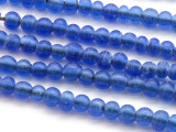 Blue Irregular Round Glass Beads 2-5mm (JV972)