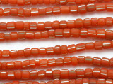 Reddish-Orange w/Stripes Glass Beads 4-5mm (JV1001)