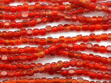 Red-Orange Triangle Glass Beads 6mm (JV1036)