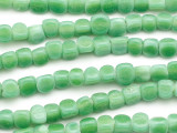Seafoam Green Triangle Glass Beads 6mm (JV1037)