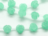 Celadon Green Rose Resin Beads 10mm (RES536)